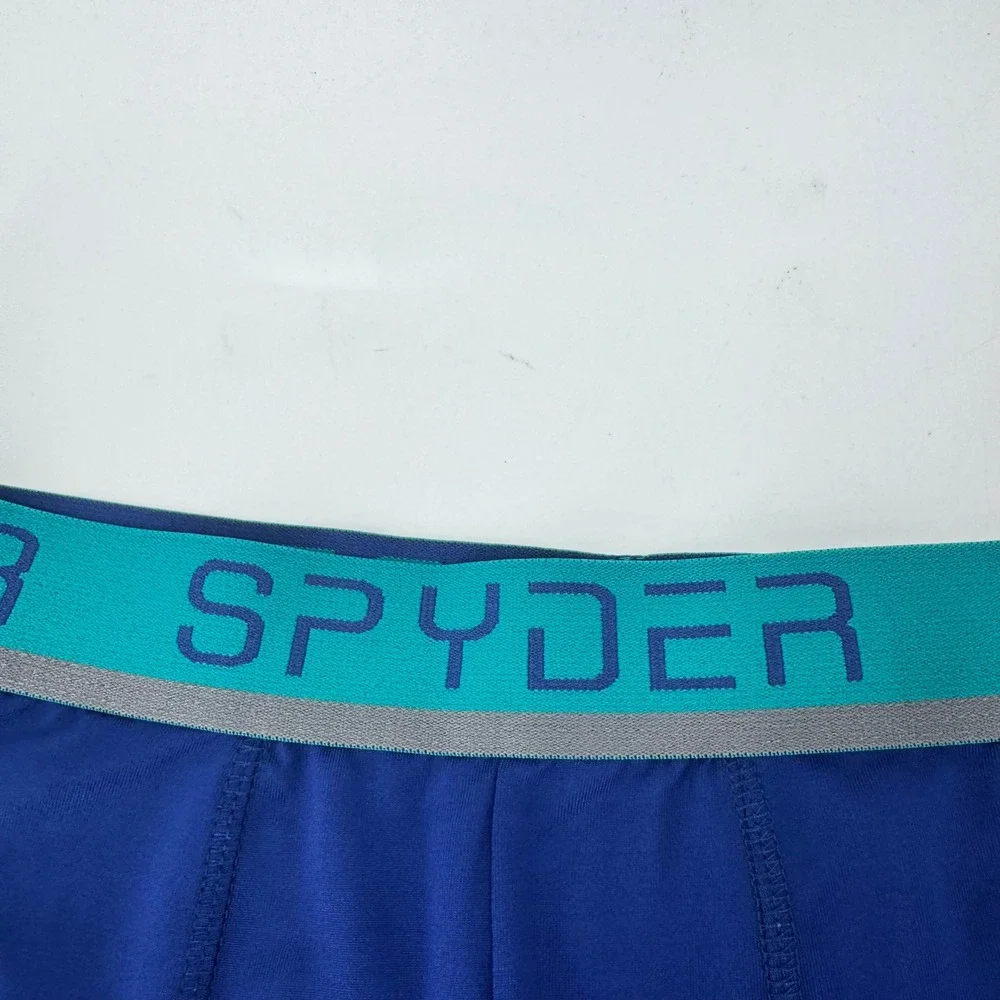 Spyder Men Boxer Briefs Blue Large Performance Stretch Athletic Underwear‎